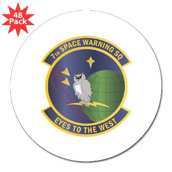 7SWS - M01 - 01 - 7th Space Warning Squadron - 3" Lapel Sticker (48 pk)